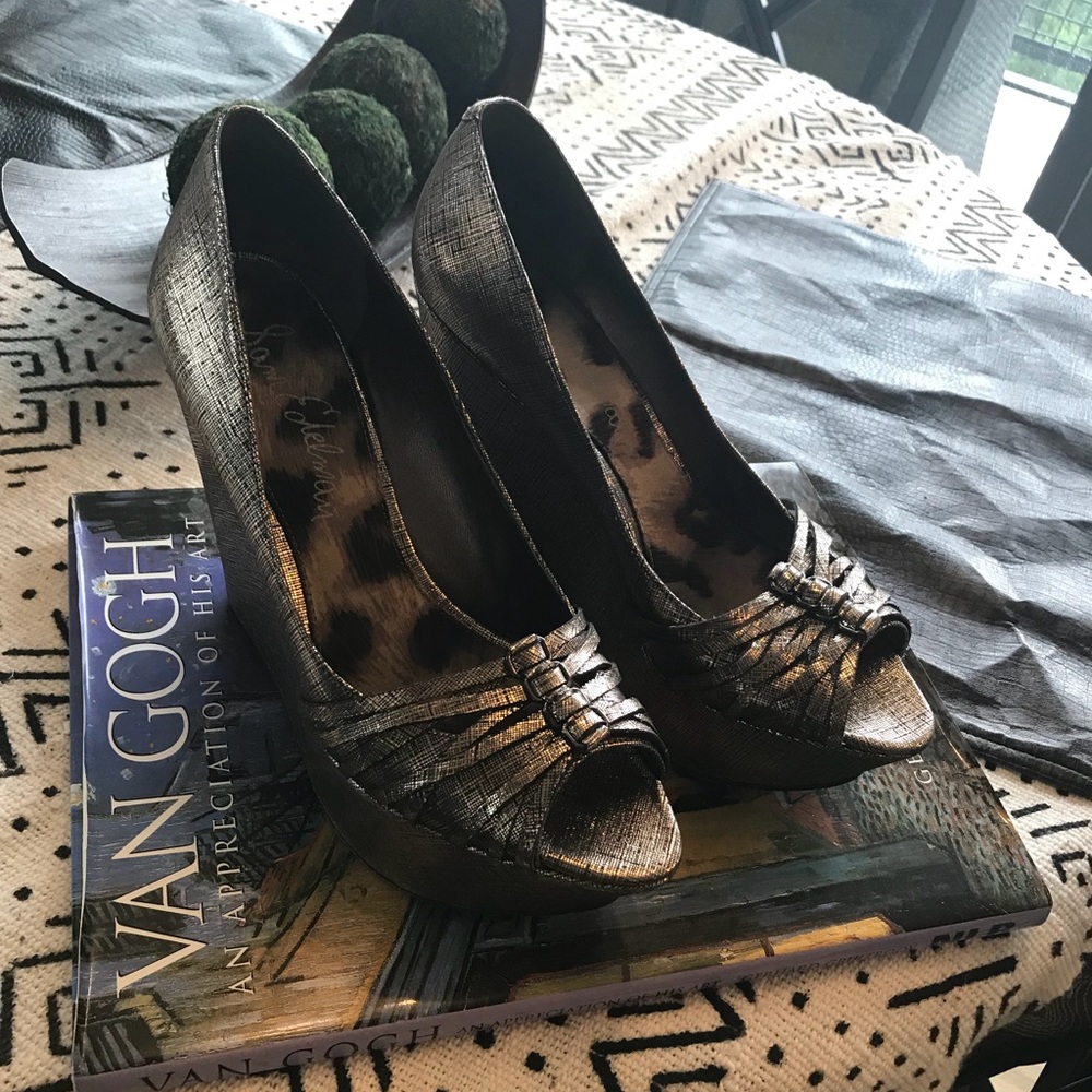 Gold Sam Edelman Wedges